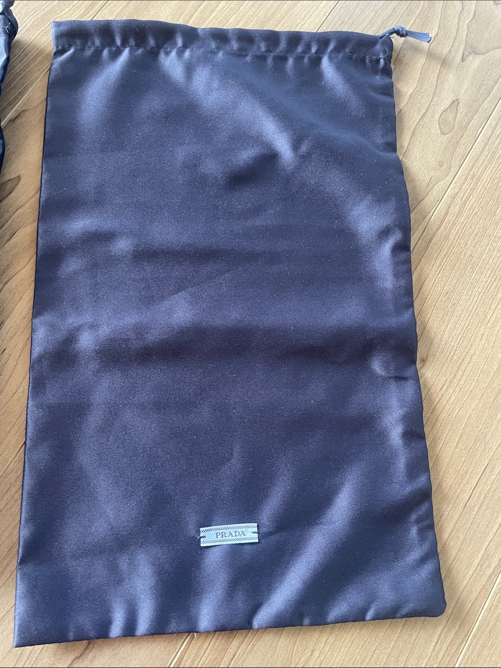 Prada Navy Satin Drawstring Dustbag for Shoes
